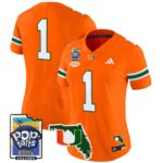 Women’s Miami Hurricanes 2025 PopTarts Bowl Patch Vapor Limited Jersey – All Stitched