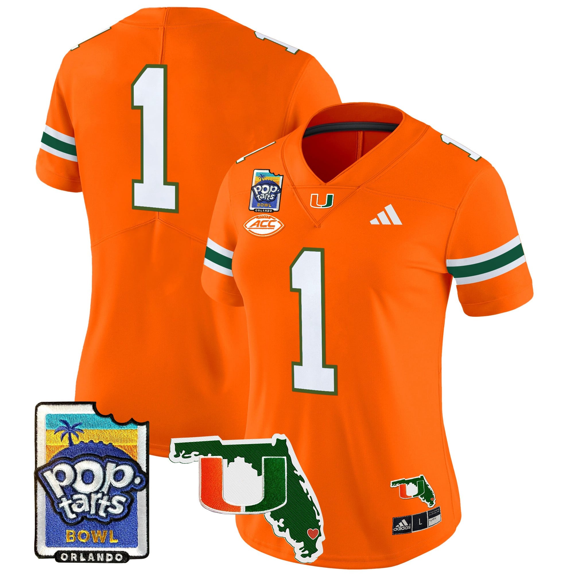 Women’s Miami Hurricanes 2025 PopTarts Bowl Patch Vapor Limited Jersey – All Stitched