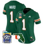 Women’s Miami Hurricanes 2025 PopTarts Bowl Patch Vapor Limited Jersey – All Stitched