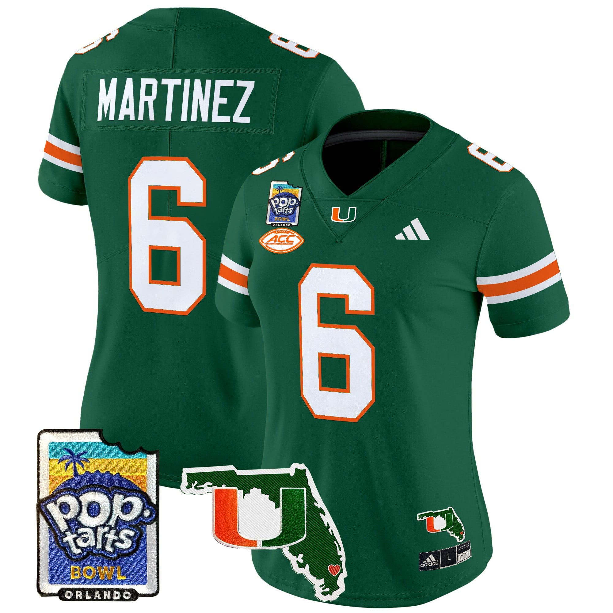 Women’s Miami Hurricanes 2025 PopTarts Bowl Patch Vapor Limited Jersey – All Stitched