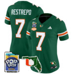 Women’s Miami Hurricanes 2025 PopTarts Bowl Patch Vapor Limited Jersey – All Stitched