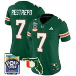Women’s Miami Hurricanes 2025 PopTarts Bowl Patch Vapor Limited Jersey – All Stitched