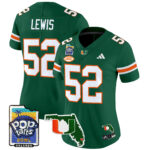 Women’s Miami Hurricanes 2025 PopTarts Bowl Patch Vapor Limited Jersey – All Stitched