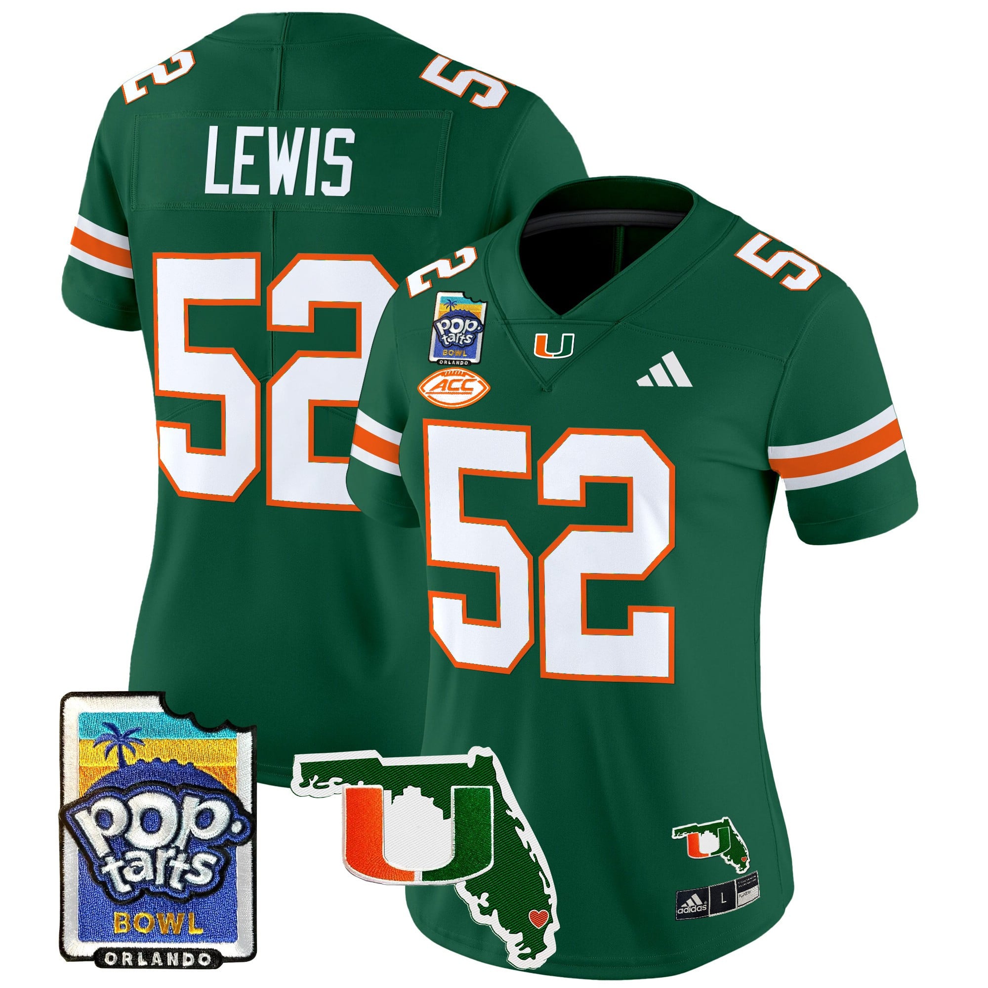Women’s Miami Hurricanes 2025 PopTarts Bowl Patch Vapor Limited Jersey – All Stitched