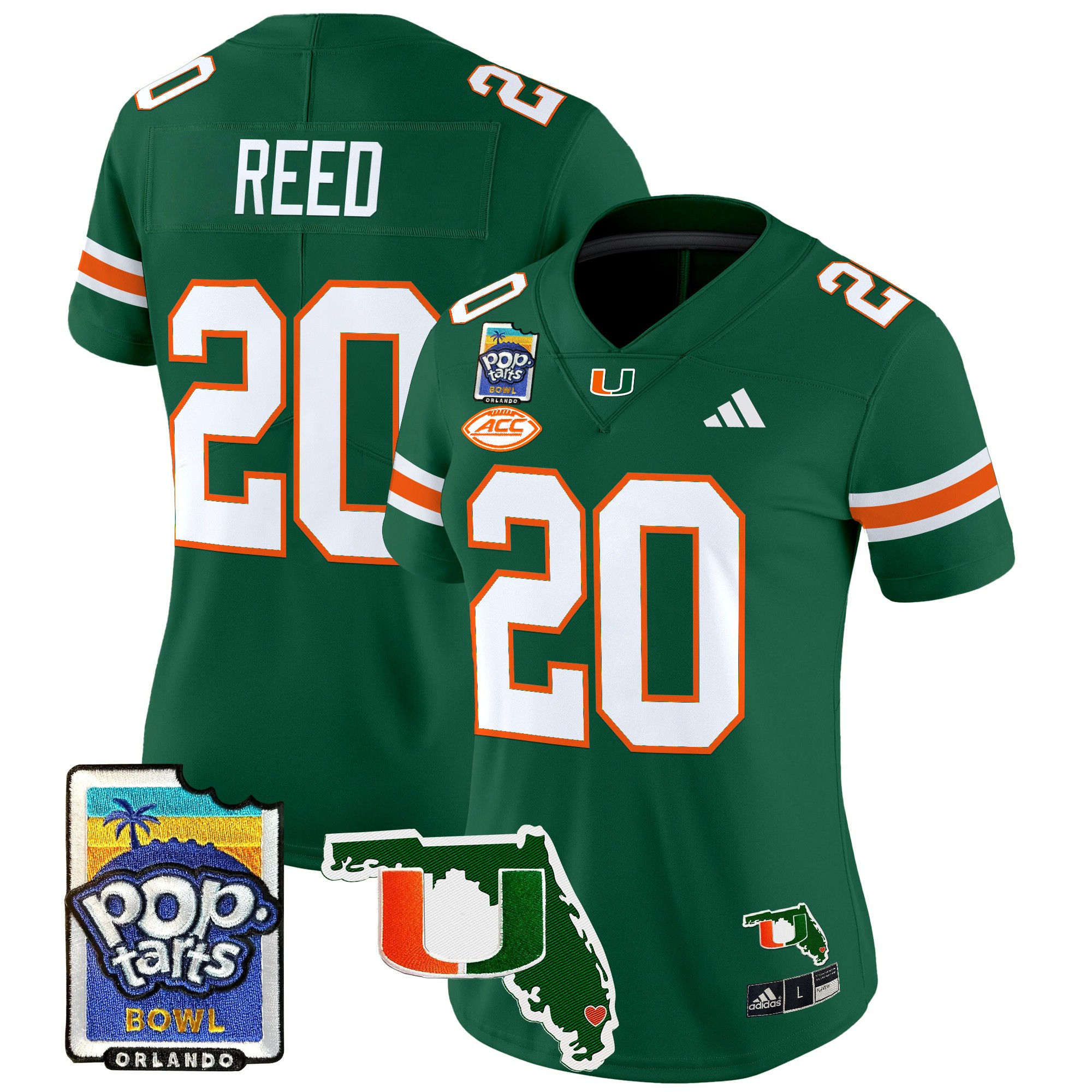 Women’s Miami Hurricanes 2025 PopTarts Bowl Patch Vapor Limited Jersey – All Stitched
