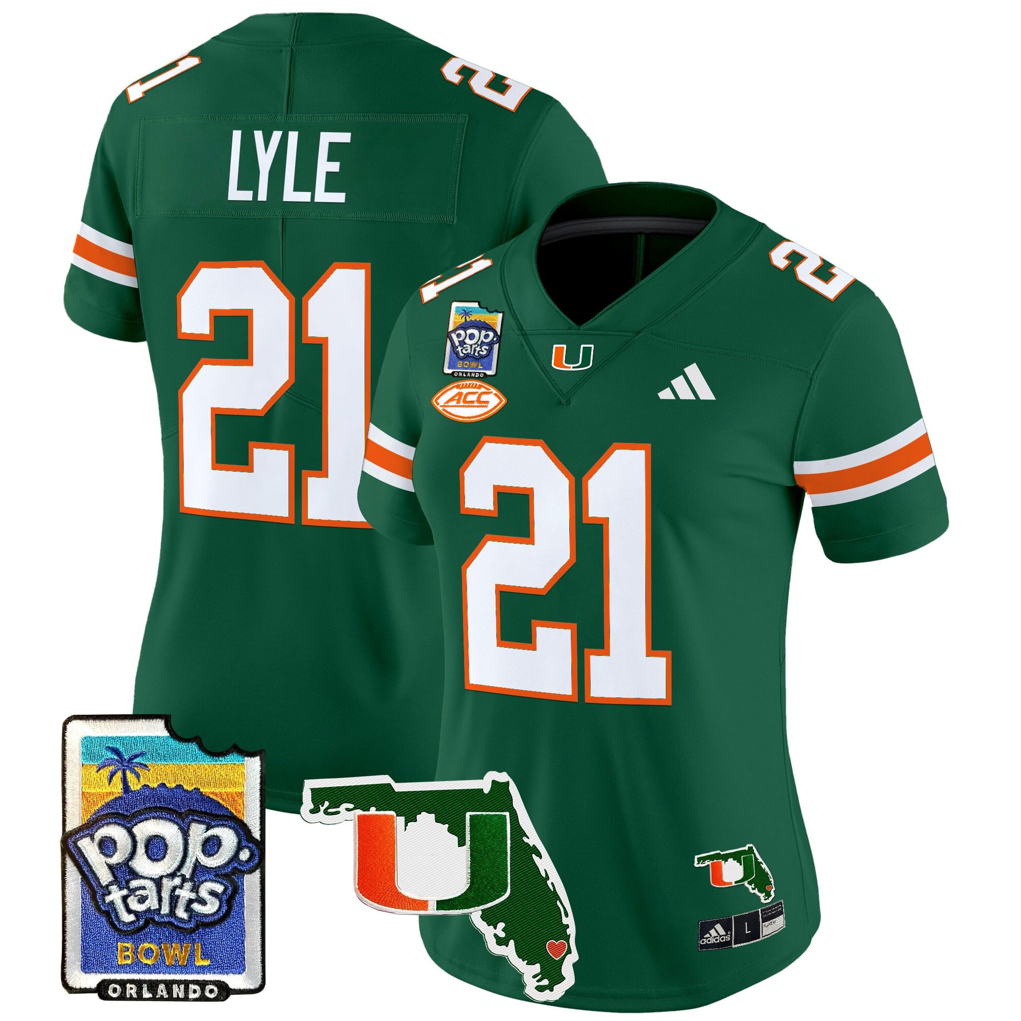 Women’s Miami Hurricanes 2025 PopTarts Bowl Patch Vapor Limited Jersey – All Stitched