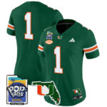 Women’s Miami Hurricanes 2025 PopTarts Bowl Patch Vapor Limited Jersey – All Stitched