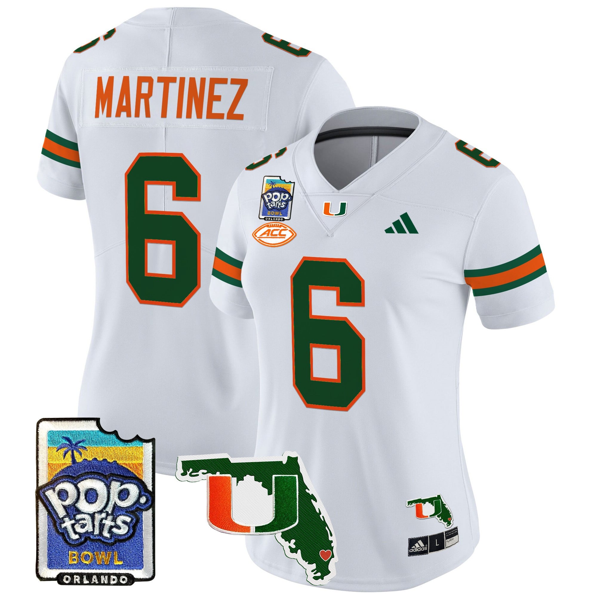 Women’s Miami Hurricanes 2025 PopTarts Bowl Patch Vapor Limited Jersey – All Stitched
