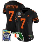 Women’s Miami Hurricanes 2025 PopTarts Bowl Patch Vapor Limited Jersey – All Stitched