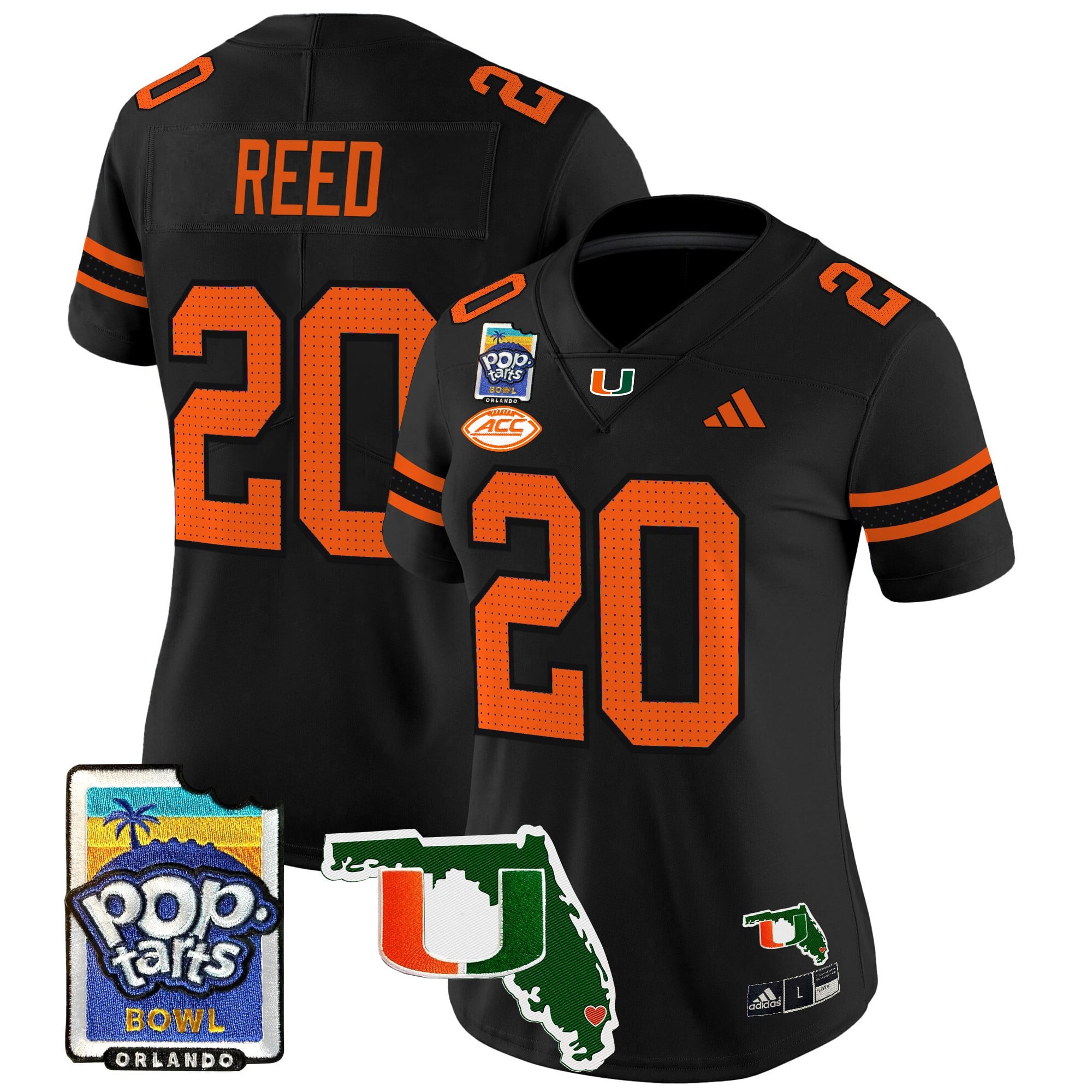 Women’s Miami Hurricanes 2025 PopTarts Bowl Patch Vapor Limited Jersey – All Stitched