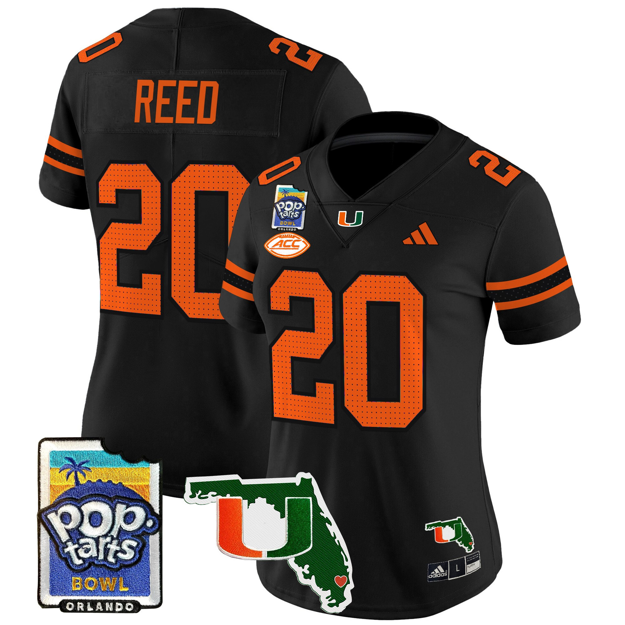 Women’s Miami Hurricanes 2025 PopTarts Bowl Patch Vapor Limited Jersey – All Stitched