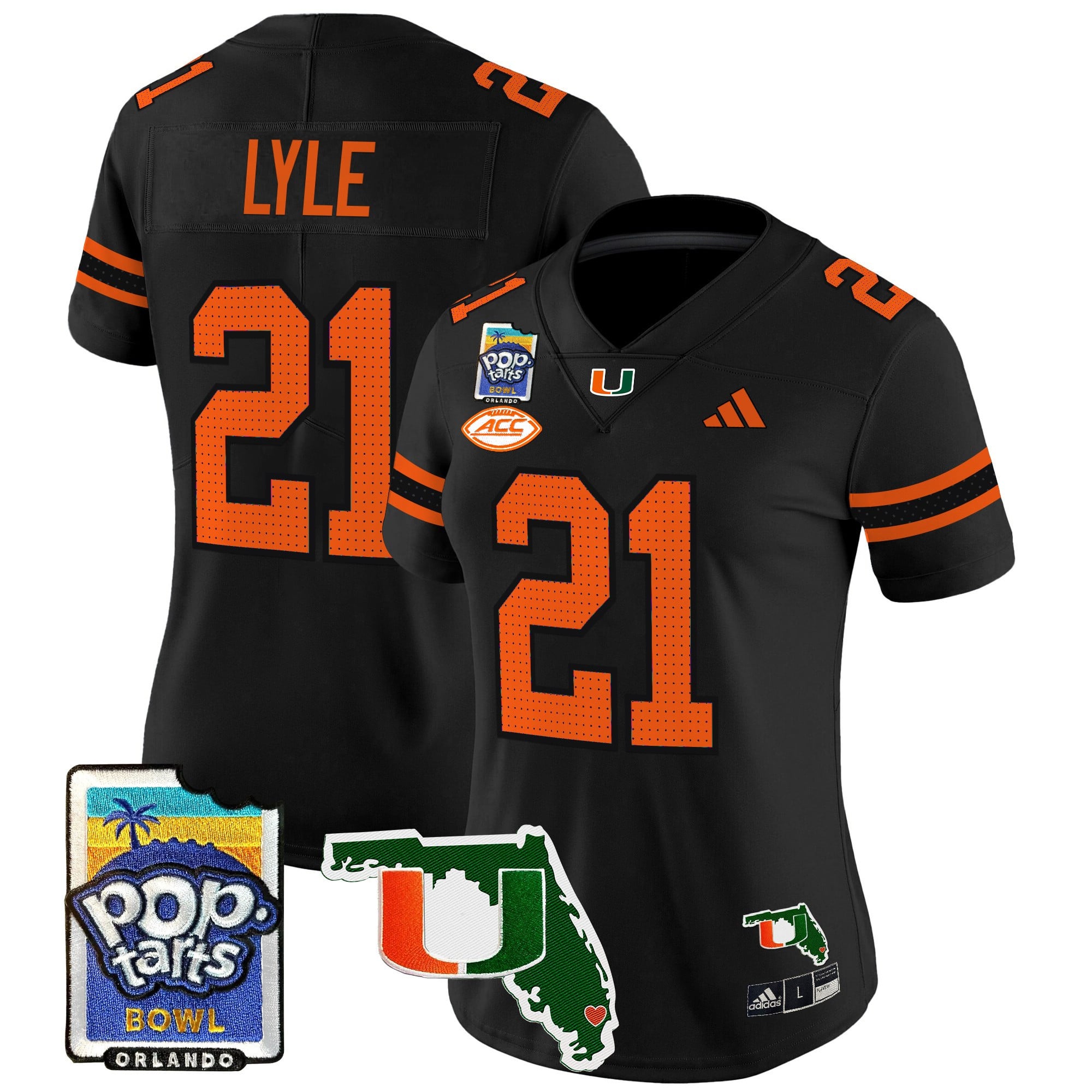 Women’s Miami Hurricanes 2025 PopTarts Bowl Patch Vapor Limited Jersey – All Stitched