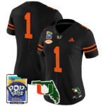 Women’s Miami Hurricanes 2025 PopTarts Bowl Patch Vapor Limited Jersey – All Stitched