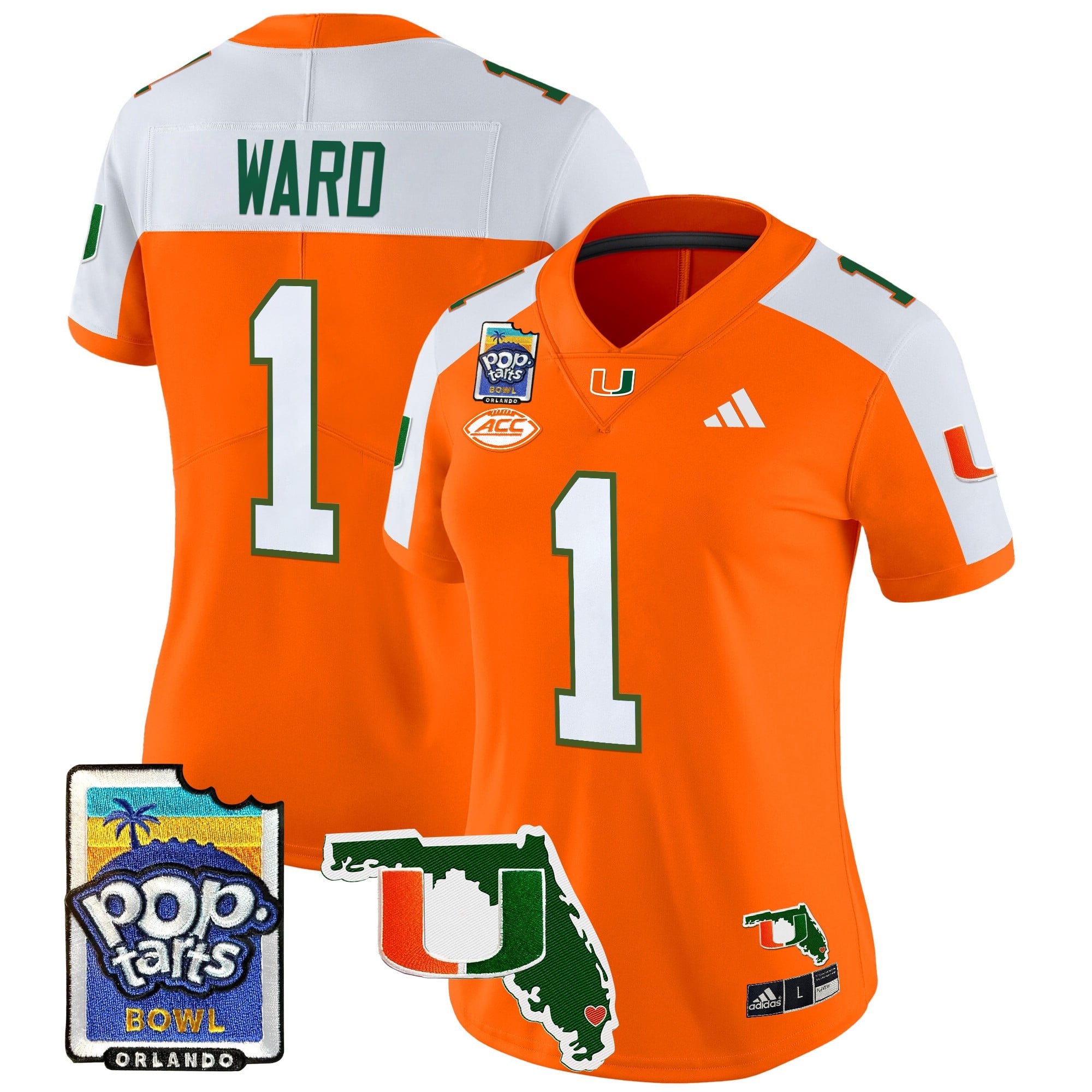 Women’s Miami Hurricanes 2025 PopTarts Bowl Patch Vapor Limited Jersey – All Stitched