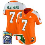 Women’s Miami Hurricanes 2025 PopTarts Bowl Patch Vapor Limited Jersey – All Stitched