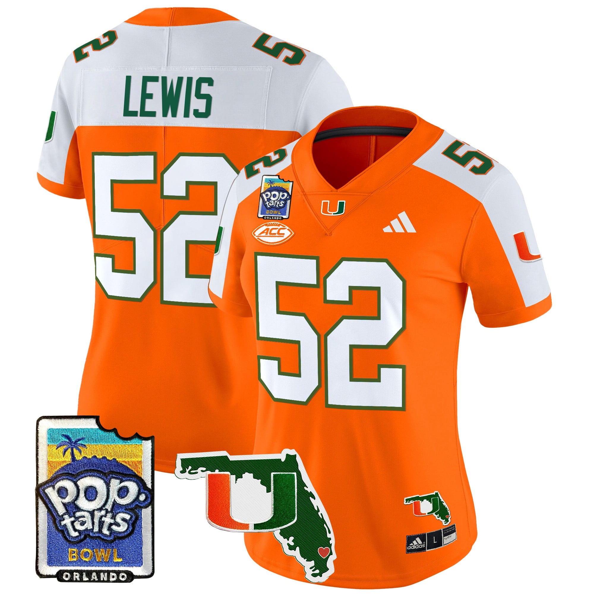 Women’s Miami Hurricanes 2025 PopTarts Bowl Patch Vapor Limited Jersey – All Stitched