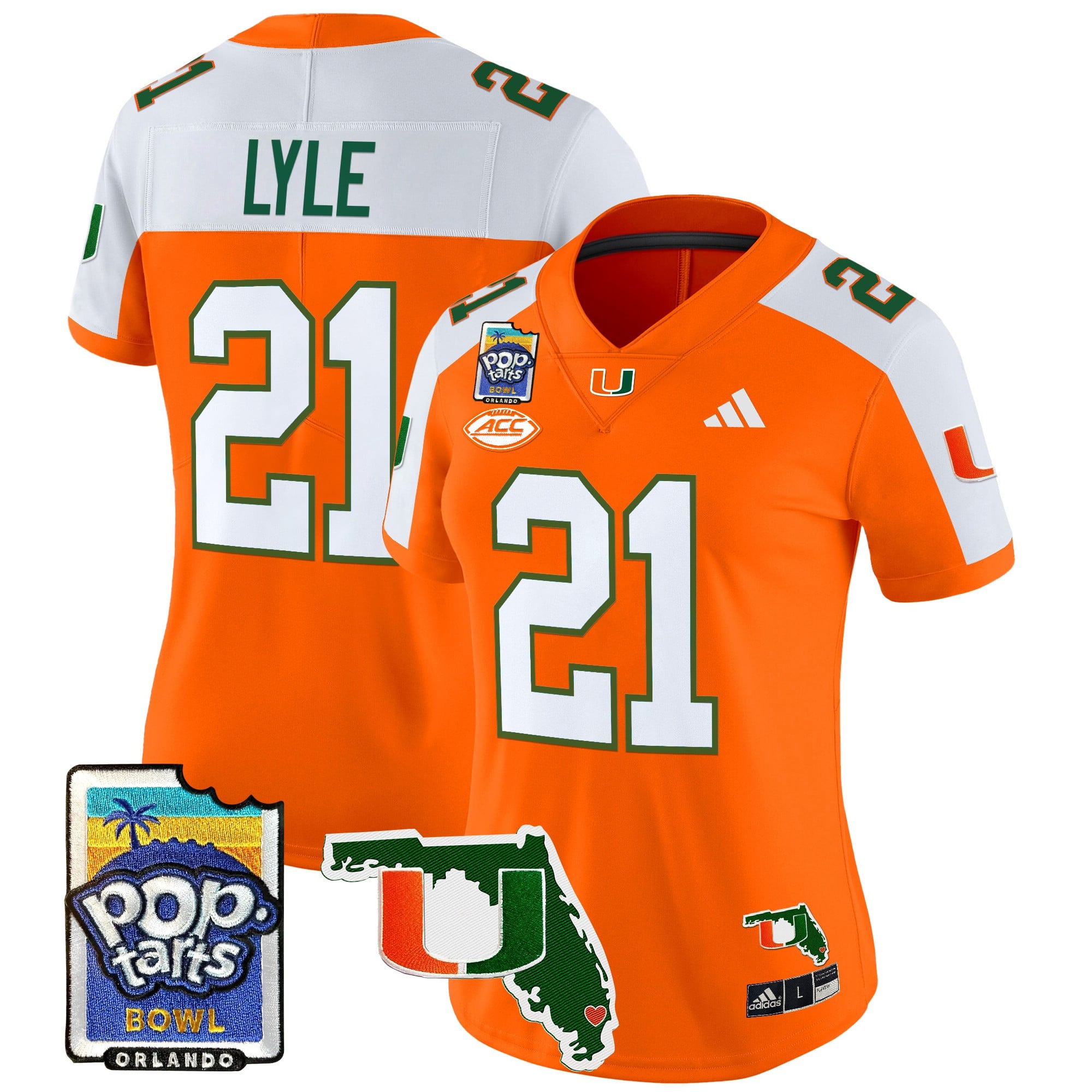 Women’s Miami Hurricanes 2025 PopTarts Bowl Patch Vapor Limited Jersey – All Stitched