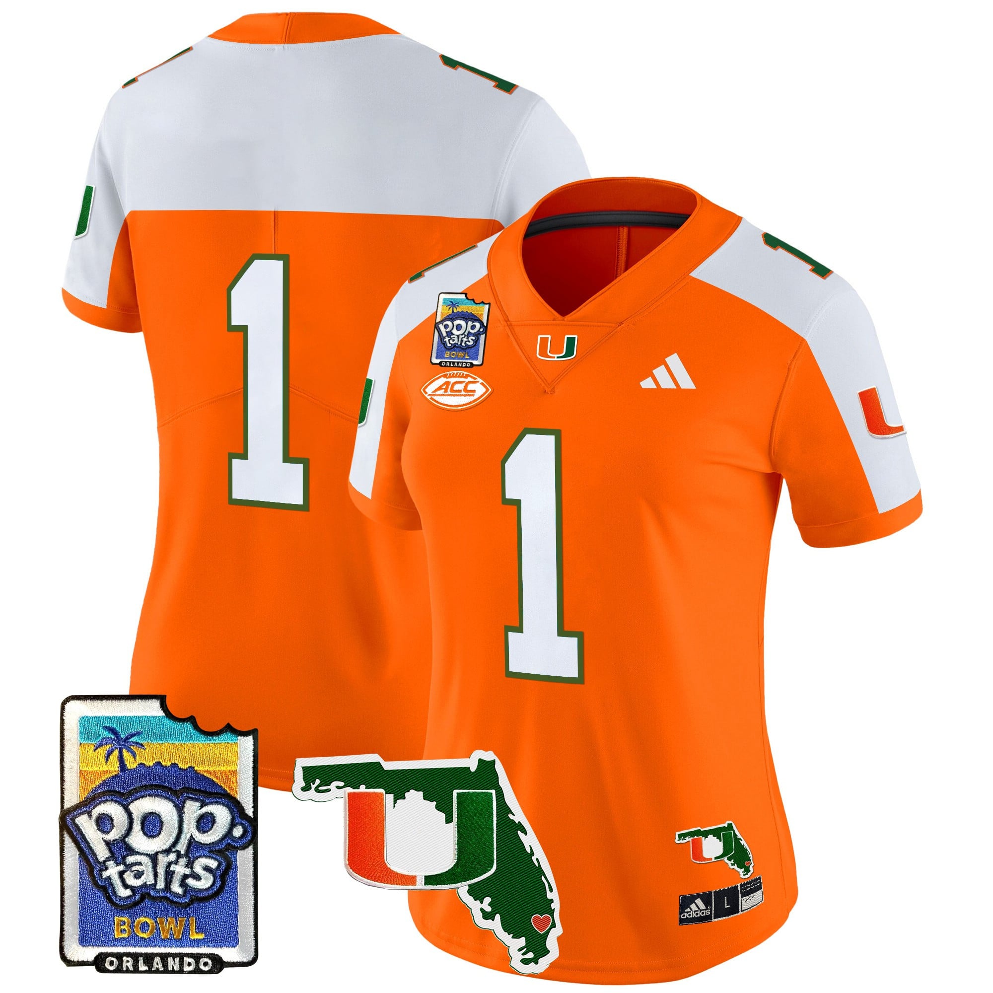 Women’s Miami Hurricanes 2025 PopTarts Bowl Patch Vapor Limited Jersey – All Stitched