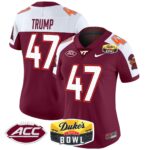 Women’s Virginia Tech Hokies 2025 Duke’s Mayo Bowl Patch Vapor Limited Jersey – All Stitched