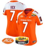 Women’s Virginia Tech Hokies 2025 Duke’s Mayo Bowl Patch Vapor Limited Jersey – All Stitched