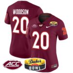 Women’s Virginia Tech Hokies 2025 Duke’s Mayo Bowl Patch Vapor Limited Jersey – All Stitched