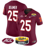 Women’s Virginia Tech Hokies 2025 Duke’s Mayo Bowl Patch Vapor Limited Jersey – All Stitched