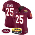 Women’s Virginia Tech Hokies 2025 Duke’s Mayo Bowl Patch Vapor Limited Jersey – All Stitched