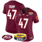 Women’s Virginia Tech Hokies 2025 Duke’s Mayo Bowl Patch Vapor Limited Jersey – All Stitched