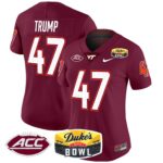 Women’s Virginia Tech Hokies 2025 Duke’s Mayo Bowl Patch Vapor Limited Jersey – All Stitched