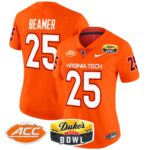 Women’s Virginia Tech Hokies 2025 Duke’s Mayo Bowl Patch Vapor Limited Jersey – All Stitched