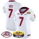Women’s Virginia Tech Hokies 2025 Duke’s Mayo Bowl Patch Vapor Limited Jersey – All Stitched