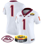 Women’s Virginia Tech Hokies 2025 Duke’s Mayo Bowl Patch Vapor Limited Jersey – All Stitched