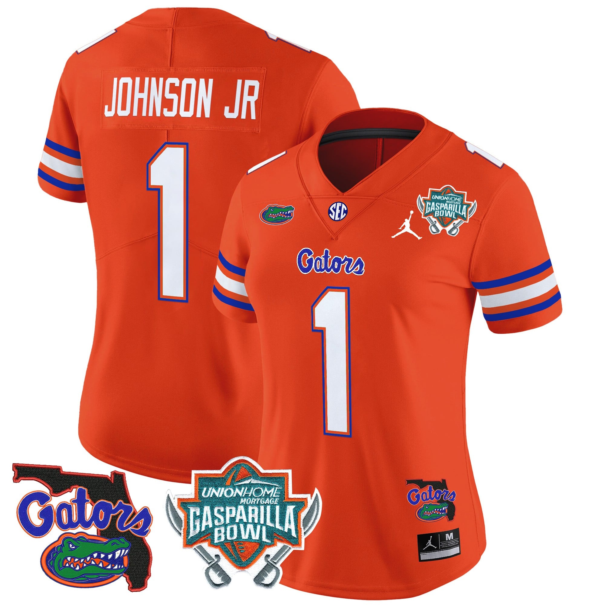 Women’s Florida Gators 2025 Gasparilla Bowl Patch Vapor Limited Jersey – All Stitched