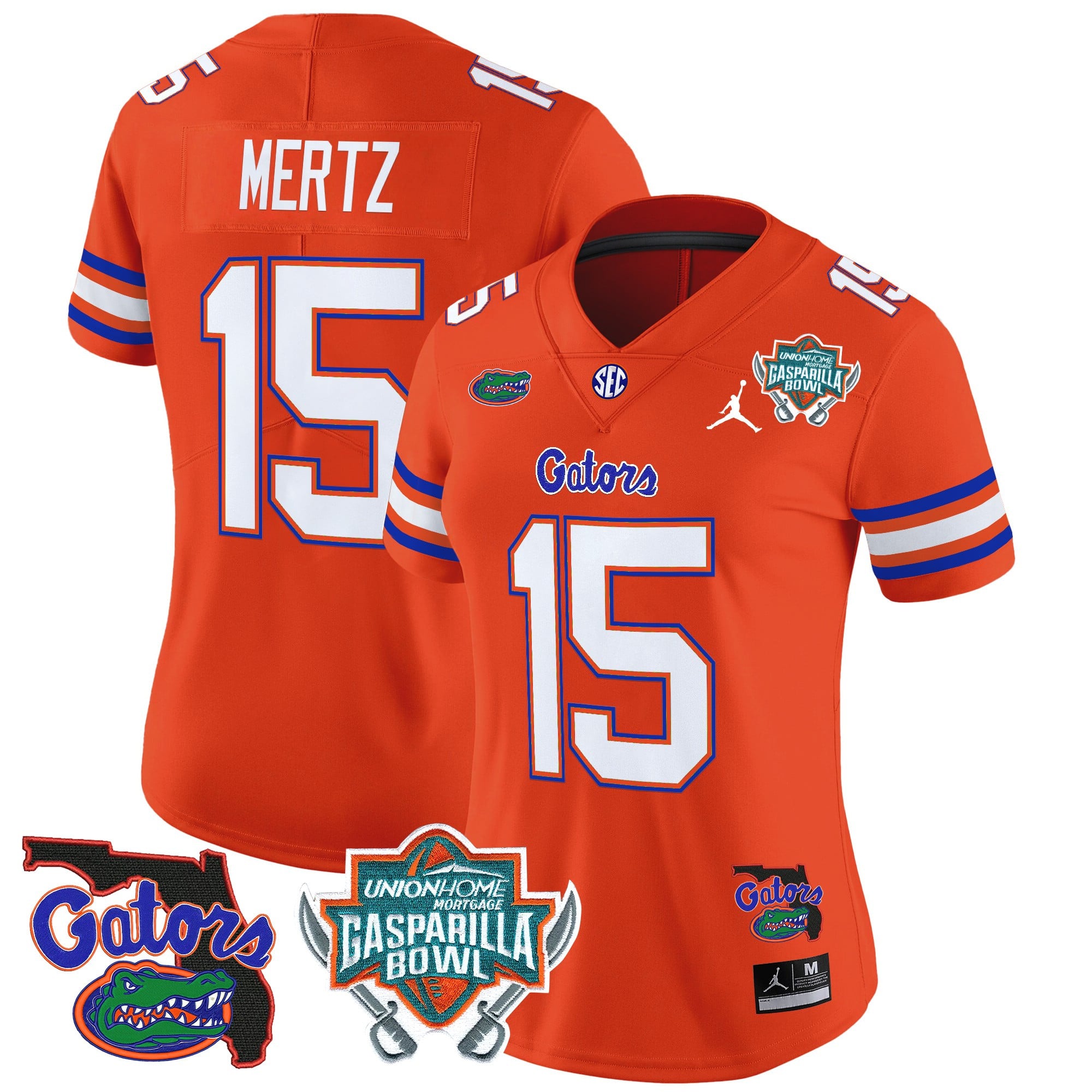 Women’s Florida Gators 2025 Gasparilla Bowl Patch Vapor Limited Jersey – All Stitched