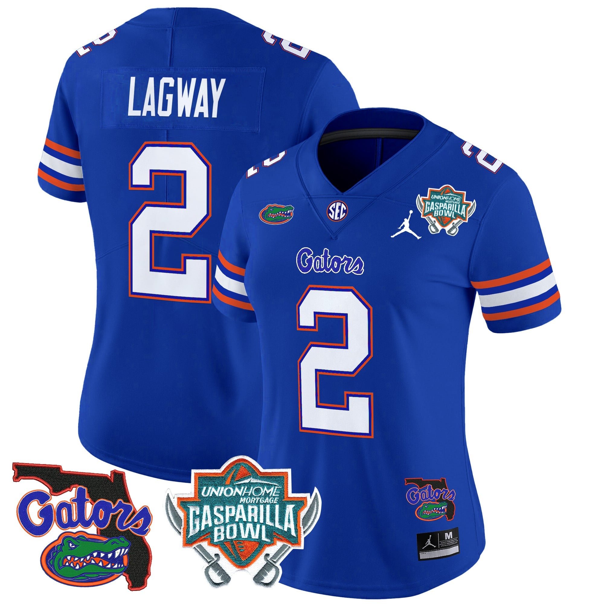 Women’s Florida Gators 2025 Gasparilla Bowl Patch Vapor Limited Jersey – All Stitched