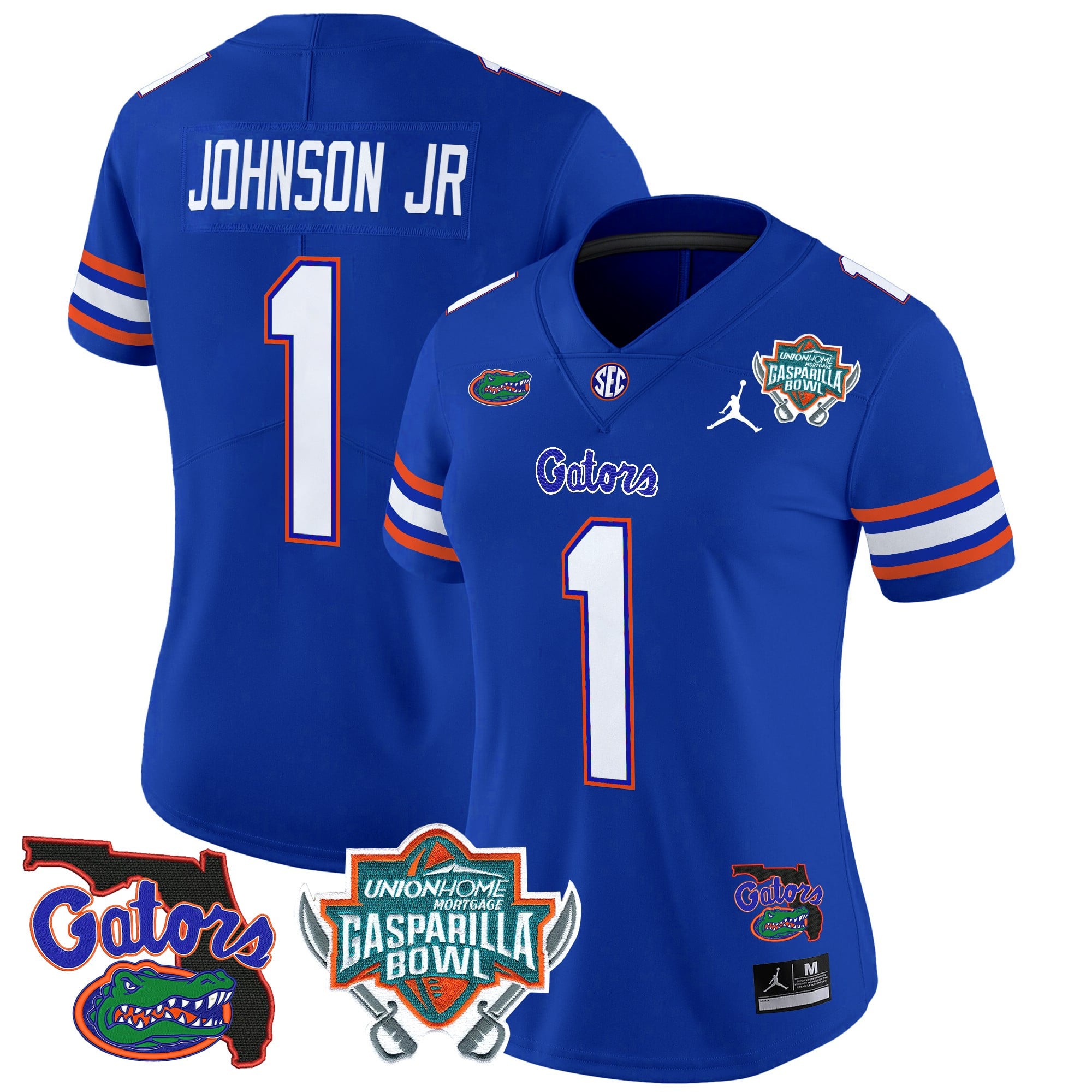 Women’s Florida Gators 2025 Gasparilla Bowl Patch Vapor Limited Jersey – All Stitched