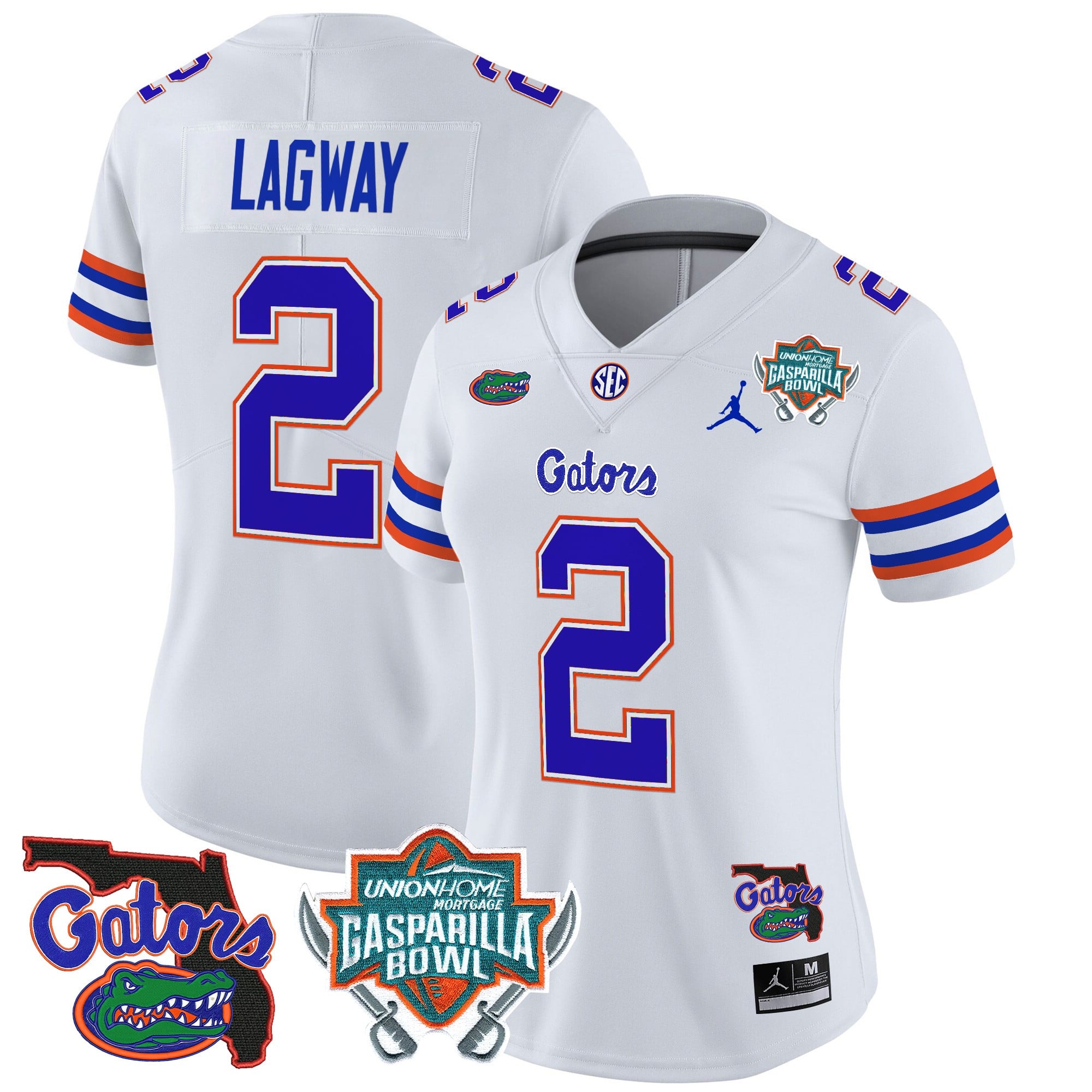 Women’s Florida Gators 2025 Gasparilla Bowl Patch Vapor Limited Jersey – All Stitched