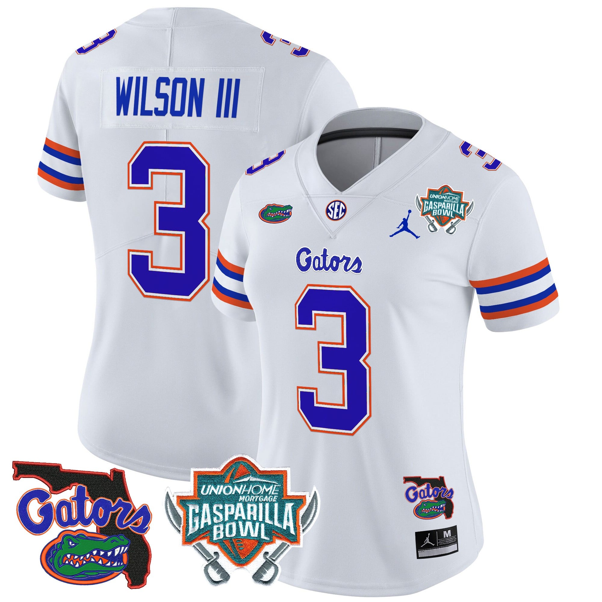 Women’s Florida Gators 2025 Gasparilla Bowl Patch Vapor Limited Jersey – All Stitched