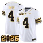 Men’s Ohio State Buckeyes ‘Heritage Stripe’ CFP Final Patch Gold Vapor Limited Jersey – All Stitched