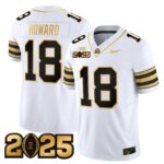 Men’s Ohio State Buckeyes ‘Heritage Stripe’ CFP Final Patch Gold Vapor Limited Jersey – All Stitched