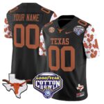 Texas Longhorns Cow Spots Cotton Bowl Patch Vapor Limited Custom Jersey – All Stitched
