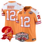 Men’s Tampa Bay Buccaneers Throwback 2024 NFC South Division Champions Patch Vapor Limited Jersey – All Stitched