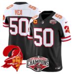 Men’s Tampa Bay Buccaneers Throwback 2024 NFC South Division Champions Patch Vapor Limited Jersey – All Stitched