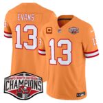 Men’s Tampa Bay Buccaneers Throwback 2024 NFC South Division Champions Patch Vapor Limited Jersey – All Stitched