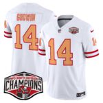 Men’s Tampa Bay Buccaneers Throwback 2024 NFC South Division Champions Patch Vapor Limited Jersey – All Stitched