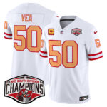 Men’s Tampa Bay Buccaneers Throwback 2024 NFC South Division Champions Patch Vapor Limited Jersey – All Stitched