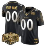 Ravens Maryland Flag Map 2024 AFC North Division Champions Patch Gold Vapor Limited Custom Jersey – All Stitched