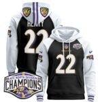 Men’s Baltimore Ravens 2024 AFC North Division Champions Patch Pullover Hoodie V2 – All Stitched