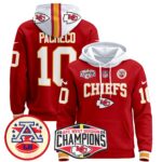Men’s Kansas City Chiefs 2024 AFC West Division Champions Pullover Hoodie – All Stitched