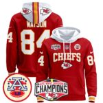 Men’s Kansas City Chiefs 2024 AFC West Division Champions Pullover Hoodie – All Stitched
